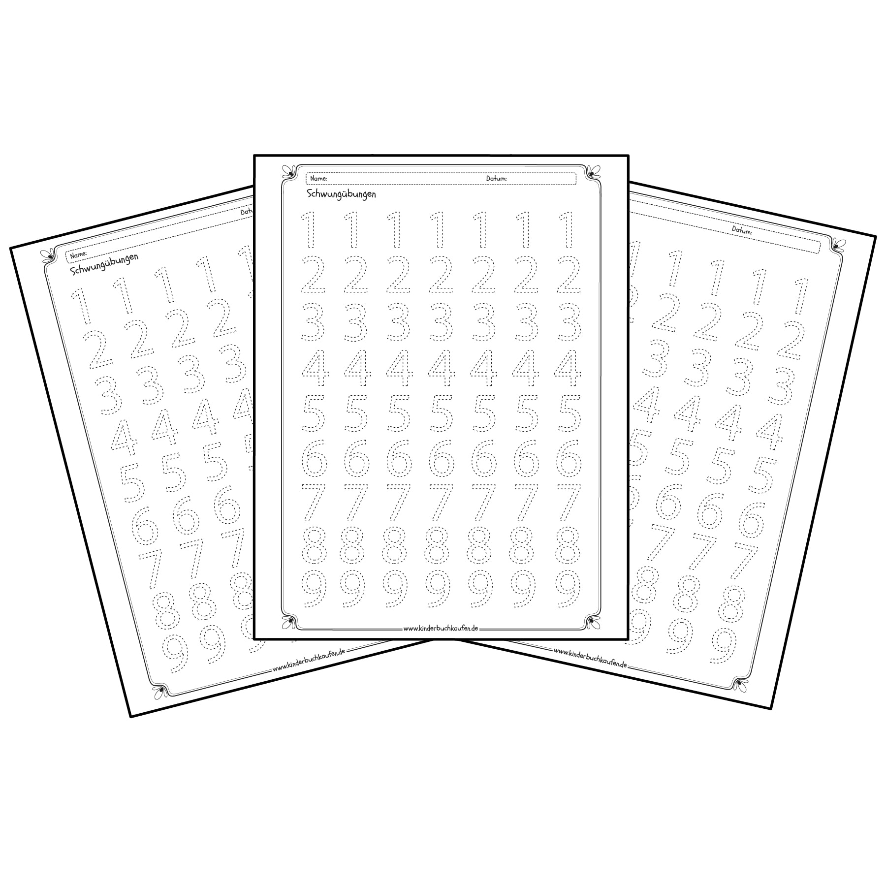 Schwungübungen Zahlen » kinderbuchkaufen.de
